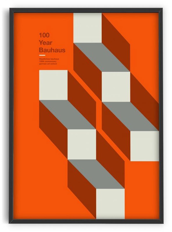 유럽아트포스터_100주년 바우하우스 전시 포스터